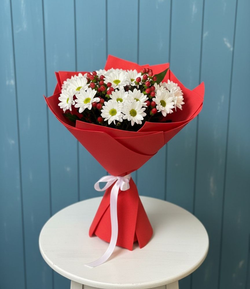 Букет цветов из: Хризантемы в Комсомольском Республика Крым