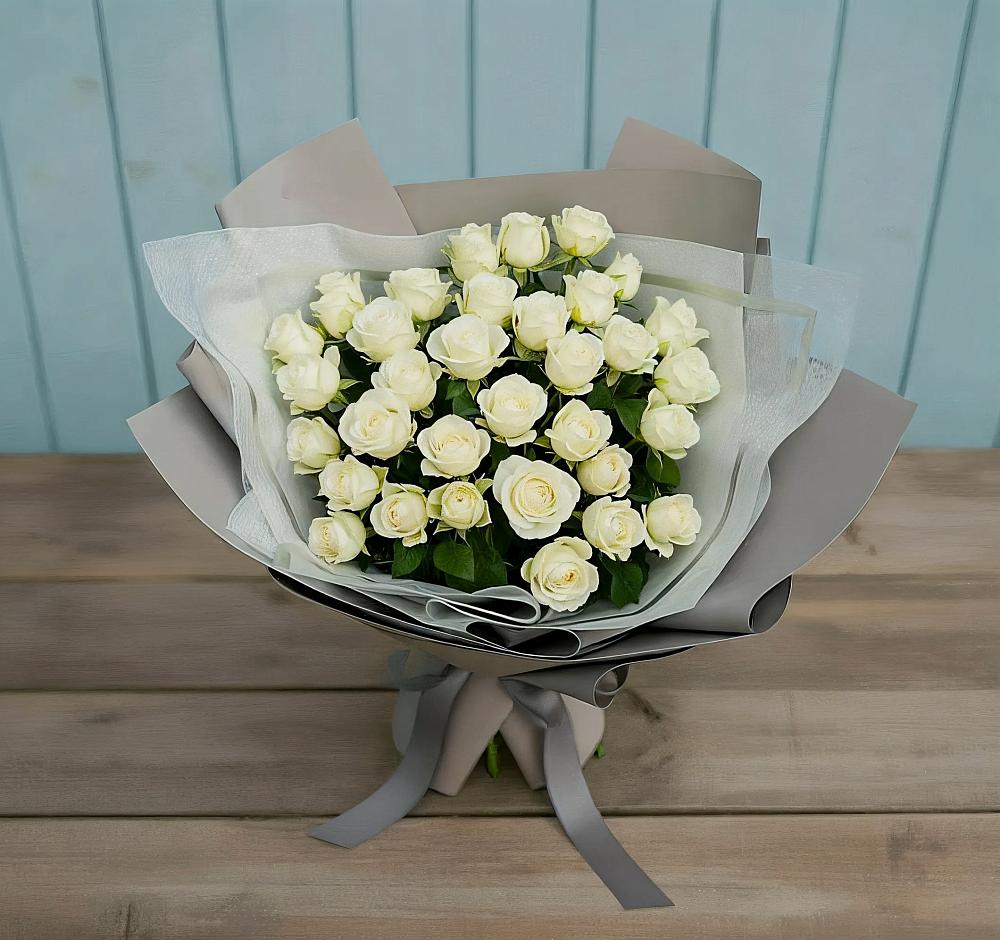 Букет Белоснежная нежность в Комсомольском Республика Крым