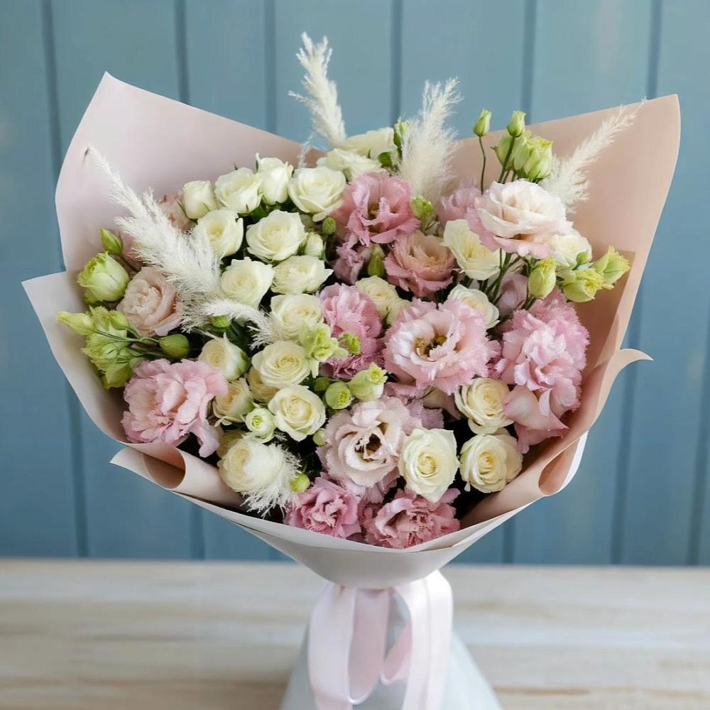 Букет цветов из: Альстромерии и Розы в Комсомольском Республика Крым