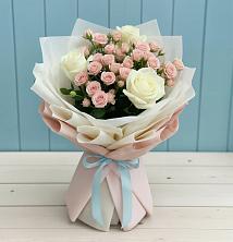 Букет цветов из:  Розы в Комсомольском Республика Крым