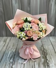Букет цветов из:  Гвоздики, Розы и Хризантемы в Комсомольском Республика Крым