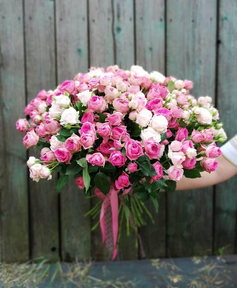 Букет Розовые кустовые розы Натали и Лав Лидия в Комсомольском Республика Крым