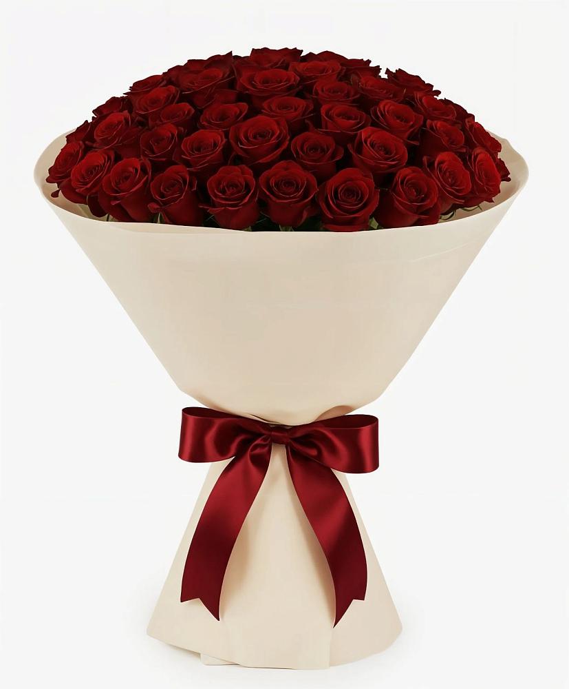 Букет 101 Бордовая роза Блэк Бакарра в Комсомольском Республика Крым